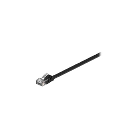 Goobay RJ45 CAT6 UTP Flat Ethernet Cable 5M - High-Speed, Unshielded, Black - Perfect for Networking!